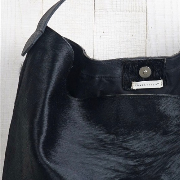 Love Stitch Cowhide Slouchy Tote - Picture 4 of 4